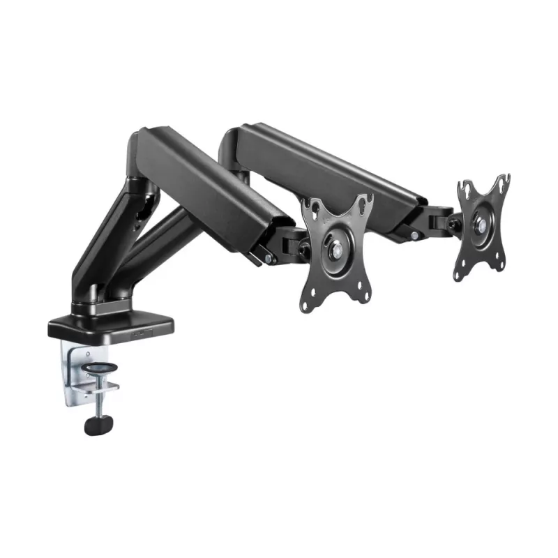 Techly ICA-LCD 462B pöytäteline näytölle, kaasujousi, 17–32 tuumaa (43,2–81,3 cm), 9 kg, VESA 75x75/100x100, musta