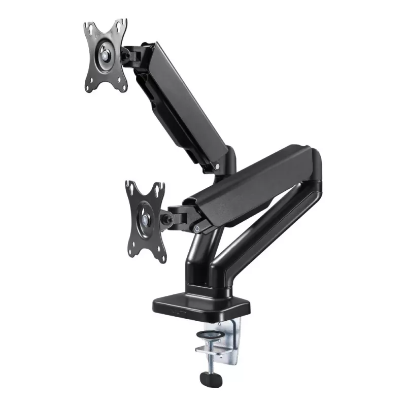 Techly ICA-LCD 462B pöytäteline näytölle, kaasujousi, 17–32 tuumaa (43,2–81,3 cm), 9 kg, VESA 75x75/100x100, musta