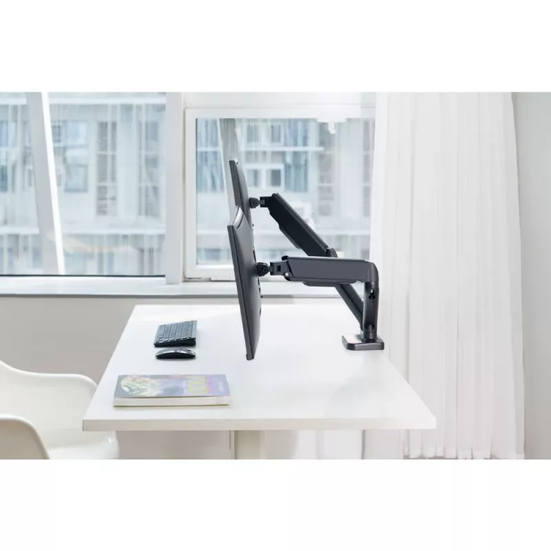 Techly ICA-LCD 462B pöytäteline näytölle, kaasujousi, 17–32 tuumaa (43,2–81,3 cm), 9 kg, VESA 75x75/100x100, musta
