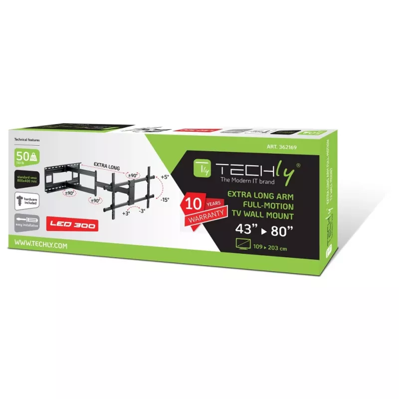 Techly ICA-PLB 490 TV-teline/jalusta 2,03 m (80