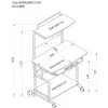 Techly Compact monitoiminen tietokonepöytä, kiiltävä musta ICA-TB 7800BK