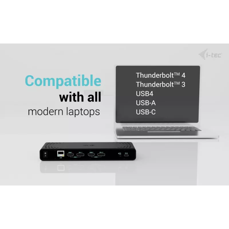 i-tec universaali Dual 4K -näyttötelakka + Power Delivery 85W