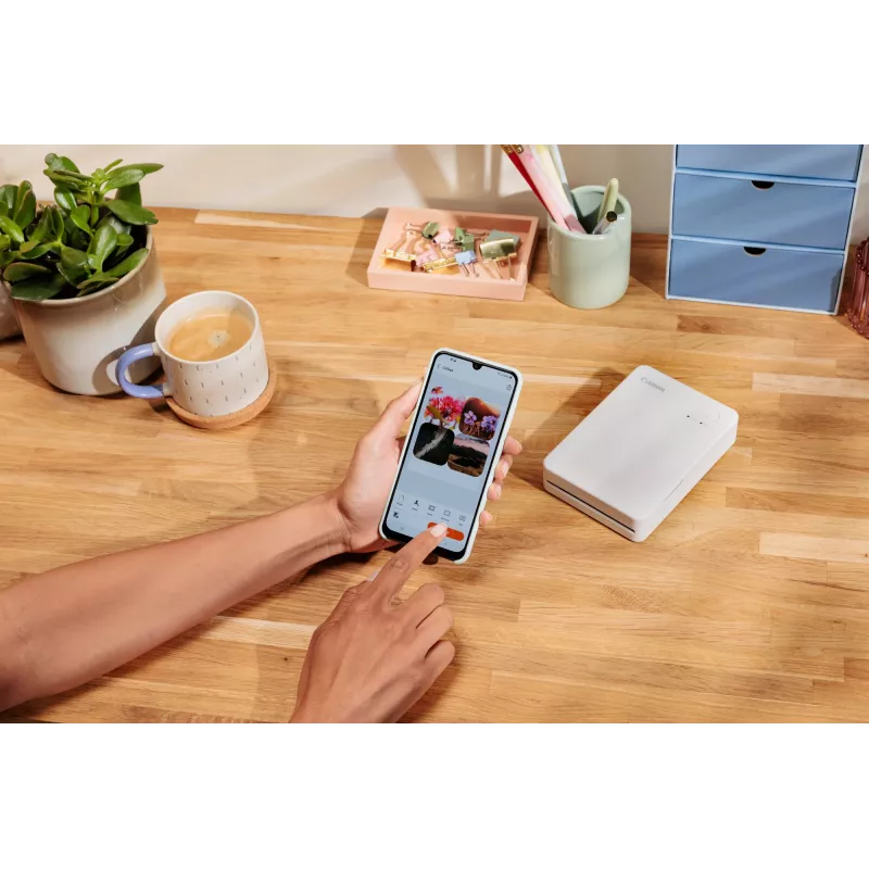 Canon SELPHY QX20 kannettava valokuvatulostin, sublimaatiotulostus, 287 x 287 DPI, 72 x 85 mm, Wi-Fi, USB-C, terrakotanpunainen