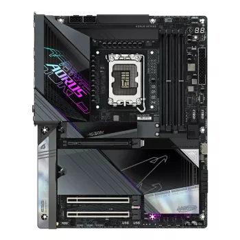 GIGABYTE Z890 AORUS MASTER emolevy - tukee Intel Core Ultra (sarja 2) -suorittimia, 18+1+2 vaihe VRM, jopa 9500 MHz DDR5 (OC), 2x PCIe 5.0 + 3x PCIe 4.0, Wi-Fi 7, 10GbE LAN, Thunderbolt 4