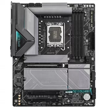 GIGABYTE Z890 EAGLE emolevy - tukee Intel Core Ultra (sarja 2) -suorittimia, 14+1+2 vaihe VRM, jopa 8800 MHz DDR5 (OC), 1xPCIe 5.0 M.2 + 3xPCIe 4.0 M.2, 2,5 GbE LAN, USB4