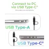 ICY BOX IB-180MS-C31 USB 3.2 Gen 2 (3.1 Gen 1) Type-C musta
