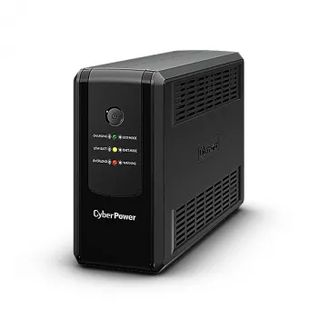Keskeytymätön virransyöttö CYBERPOWER UT650EG, line-interactive UPS, 0,65 kVA (360 W), 3x Type-F-lähtöä, AVR, sinimuotoinen lähtöjännite