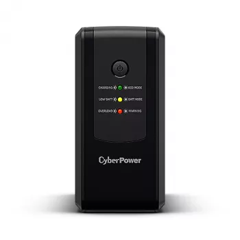 Keskeytymätön virransyöttö CYBERPOWER UT650EG, line-interactive UPS, 0,65 kVA (360 W), 3x Type-F-lähtöä, AVR, sinimuotoinen lähtöjännite