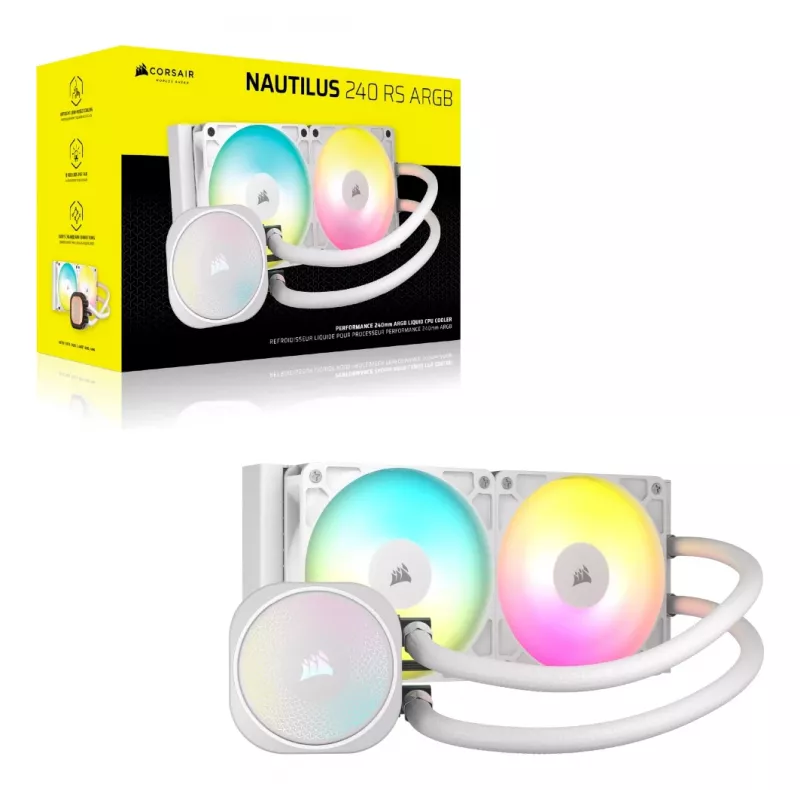 CORSAIR Nautilus 240 RS ARGB neste-CPU-jäähdytin all-in-one valkoinen