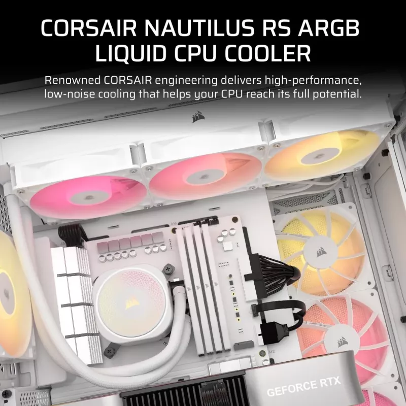 CORSAIR Nautilus 240 RS ARGB neste-CPU-jäähdytin all-in-one valkoinen