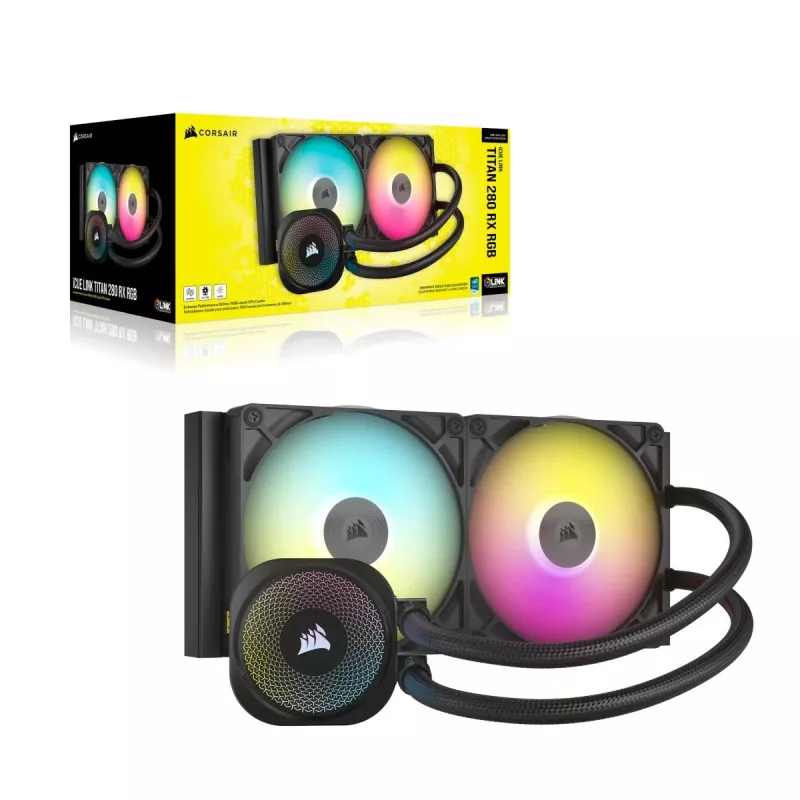 CORSAIR CPU-jäähdytin - Icue Link Titan 280 Rx RGB Aio nestejäähdytin