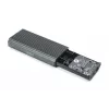 Digitus USB M.2 -kiintolevykotelo SSD ulkoinen NVMe 40Gbps USB 4.0 alumiini työkaluton DA-71158