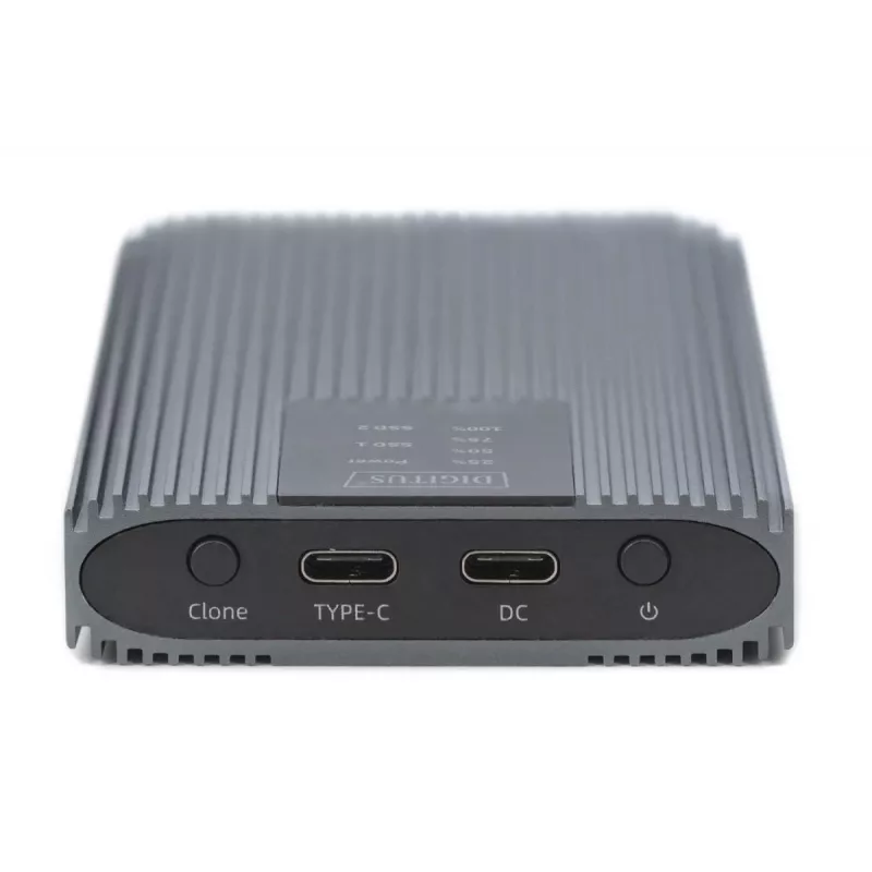 DIGITUS NVMe -kloonausasema - NVMe 20Gbits USB 3.2 Gen2 alumiini työkaluton