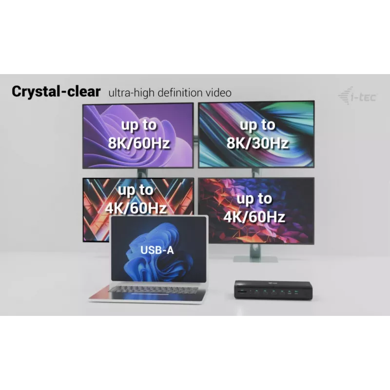 i-tec Universal 6x 4K/60Hz -näyttötelakka + Power Delivery 140W