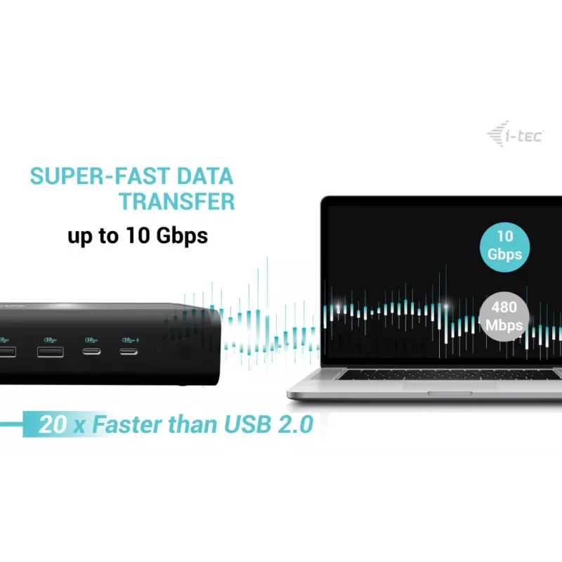i-tec Universal 6x 4K/60Hz -näyttötelakka + Power Delivery 140W
