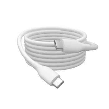 DIGITUS USB-C -silikonilatauskaapeli USB-C – USB-C USB 2.0 60W – 50 cm valkoinen