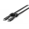 DIGITUS USB -silikoniliitäntäkaapeli USB-C - USB-C USB 3.2 Gen1 5G 4K 100W - 2 m musta