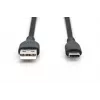 DIGITUS USB-C -silikonilatauskaapeli USB-A - USB-C USB 2.0 60W - 2m musta