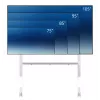 Neomounts MOVE Go XL FL50-575WH1 TV-teline, 65-110 tuumaa, enint. 125 kg, VESA 100x100-1100x600, korkeus säädettävissä 129-139 cm, lukittava, nopea asennus, TÜV-sertifioitu, valkoinen