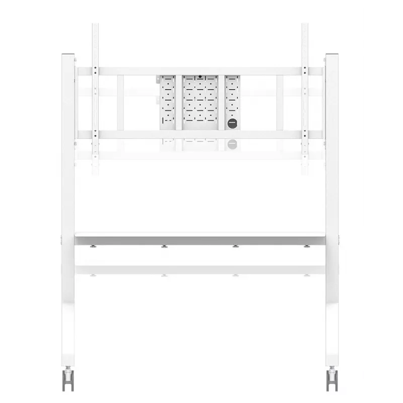 Neomounts MOVE Go XL FL50-575WH1 TV-teline, 65-110 tuumaa, enint. 125 kg, VESA 100x100-1100x600, korkeus säädettävissä 129-139 cm, lukittava, nopea asennus, TÜV-sertifioitu, valkoinen