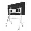 Neomounts MOVE Go XL FL50-575WH1 TV-teline, 65-110 tuumaa, enint. 125 kg, VESA 100x100-1100x600, korkeus säädettävissä 129-139 cm, lukittava, nopea asennus, TÜV-sertifioitu, valkoinen