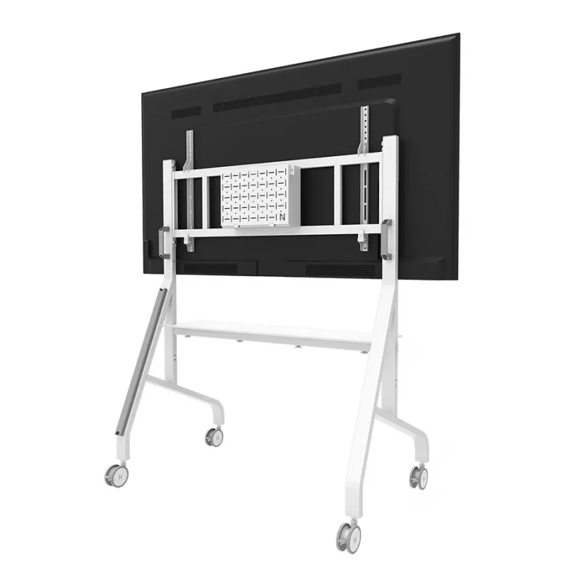 Neomounts MOVE Go XL FL50-575WH1 TV-teline, 65-110 tuumaa, enint. 125 kg, VESA 100x100-1100x600, korkeus säädettävissä 129-139 cm, lukittava, nopea asennus, TÜV-sertifioitu, valkoinen