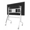 Neomounts MOVE Go XL FL50-575WH1 TV-teline, 65-110 tuumaa, enint. 125 kg, VESA 100x100-1100x600, korkeus säädettävissä 129-139 cm, lukittava, nopea asennus, TÜV-sertifioitu, valkoinen