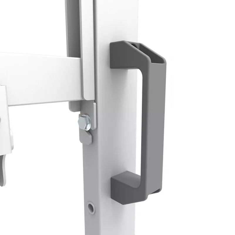 Neomounts MOVE Go XL FL50-575WH1 TV-teline, 65-110 tuumaa, enint. 125 kg, VESA 100x100-1100x600, korkeus säädettävissä 129-139 cm, lukittava, nopea asennus, TÜV-sertifioitu, valkoinen