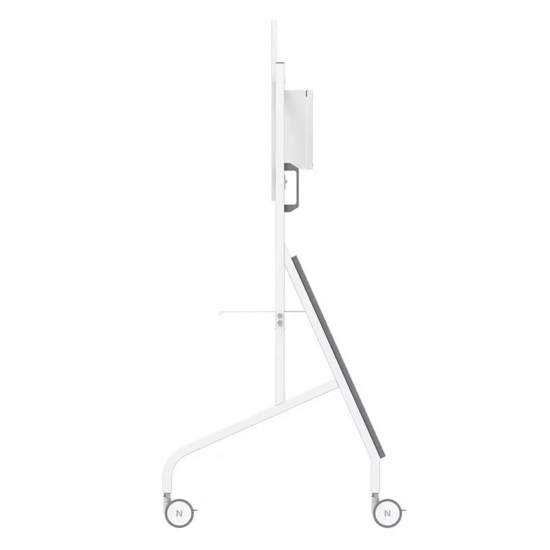 Neomounts MOVE Go XL FL50-575WH1 TV-teline, 65-110 tuumaa, enint. 125 kg, VESA 100x100-1100x600, korkeus säädettävissä 129-139 cm, lukittava, nopea asennus, TÜV-sertifioitu, valkoinen