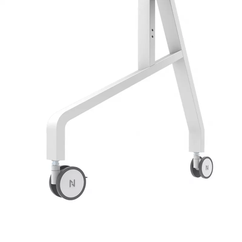 Neomounts MOVE Go XL FL50-575WH1 TV-teline, 65-110 tuumaa, enint. 125 kg, VESA 100x100-1100x600, korkeus säädettävissä 129-139 cm, lukittava, nopea asennus, TÜV-sertifioitu, valkoinen