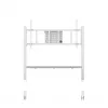 Neomounts MOVE Go XL FL50-575WH1 TV-teline, 65-110 tuumaa, enint. 125 kg, VESA 100x100-1100x600, korkeus säädettävissä 129-139 cm, lukittava, nopea asennus, TÜV-sertifioitu, valkoinen