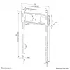 Neomounts WL30-750BL18P raskaan sarjan seinäteline 50-98