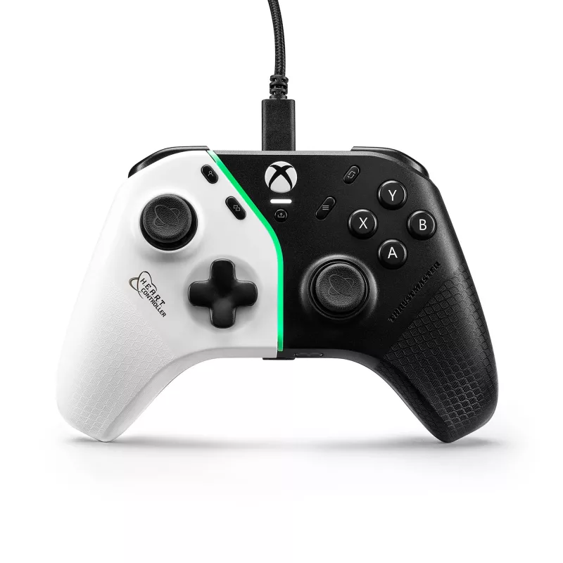 Thrustmaster H.E.A.R.T. musta, valkoinen USB-peliohjain PC, Xbox One, Xbox One S, Xbox One X