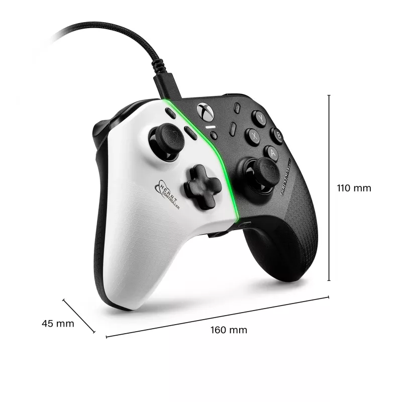 Thrustmaster H.E.A.R.T. musta, valkoinen USB-peliohjain PC, Xbox One, Xbox One S, Xbox One X