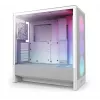 NZXT H5 Flow RGB 2024 Midi Tower -kotelo, valkoinen
