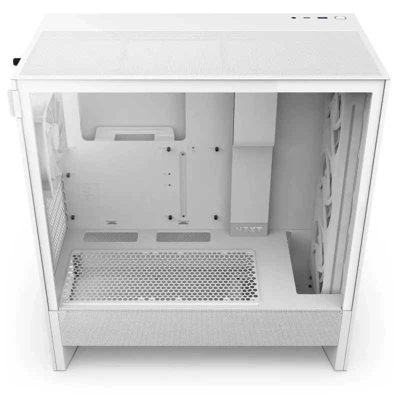 NZXT H5 Flow RGB 2024 Midi Tower -kotelo, valkoinen