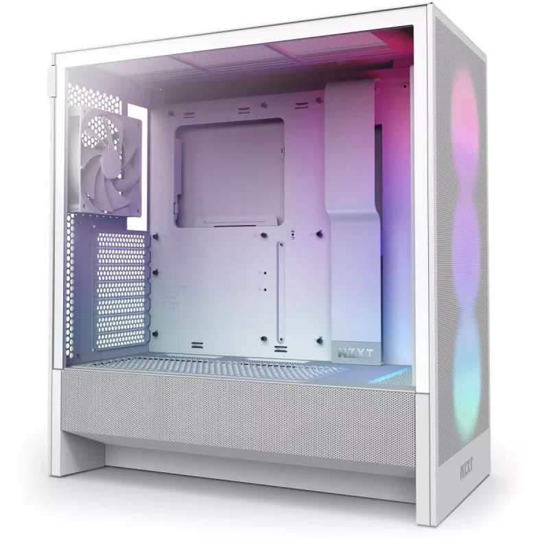 NZXT H5 Flow RGB 2024 Midi Tower -kotelo, valkoinen