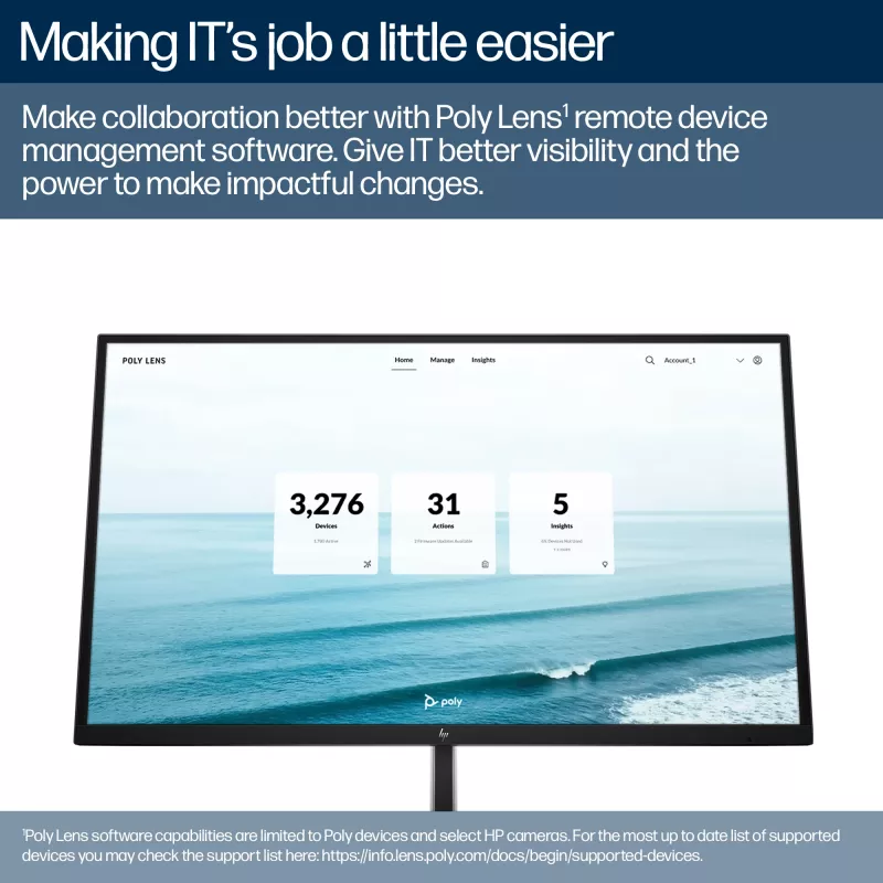 HP Poly Studio E60 älykamera 4K MPTZ 12-kertaisella optisella zoomilla