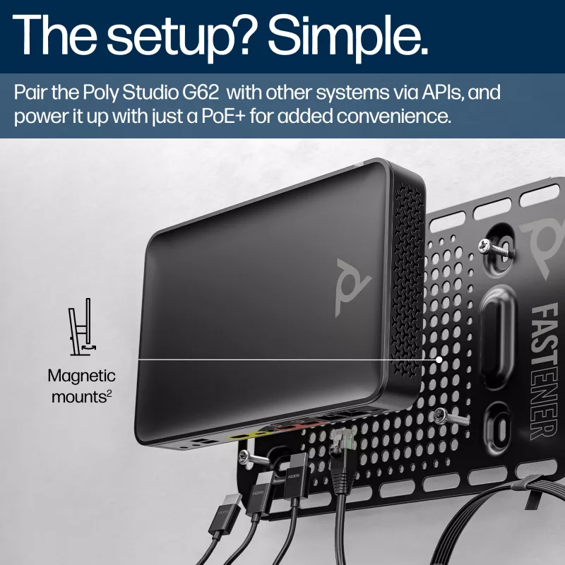 HP Poly Studio G62 videoneuvottelujärjestelmä asennuslevysarjalla