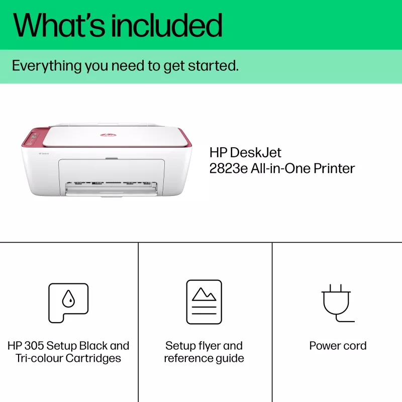 HP DeskJet 2823e langaton 3-in-1-väritulostin, kopiokone, skanneri