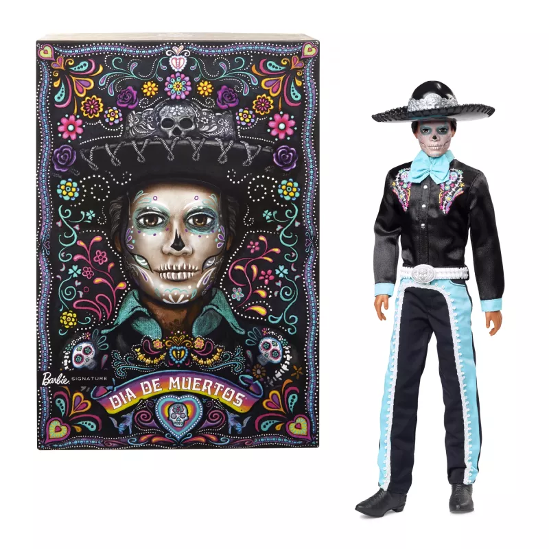 Muotinukke Mattel Barbie Ken Dia de Muertos monivärinen 3+