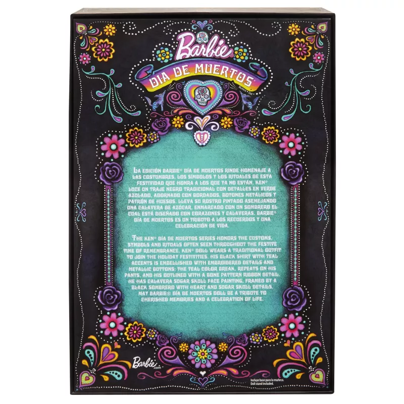 Muotinukke Mattel Barbie Ken Dia de Muertos monivärinen 3+