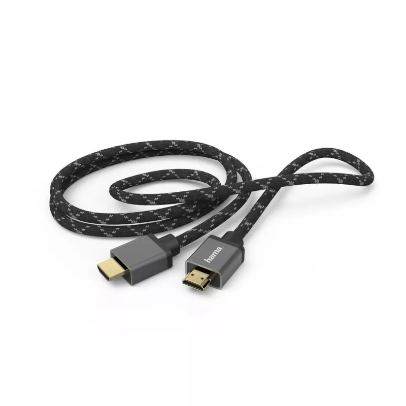 Hama 00205240 HDMI-kaapeli 3 m HDMI Type-A (standardi) musta, harmaa