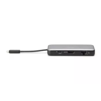 DIGITUS USB-C-matkatelakointiasema, 7-porttinen - HDMI / 2x USB-A 3.2 Gen 1 / GbE / SD / MicroSD - 100W USB-C Power Delivery