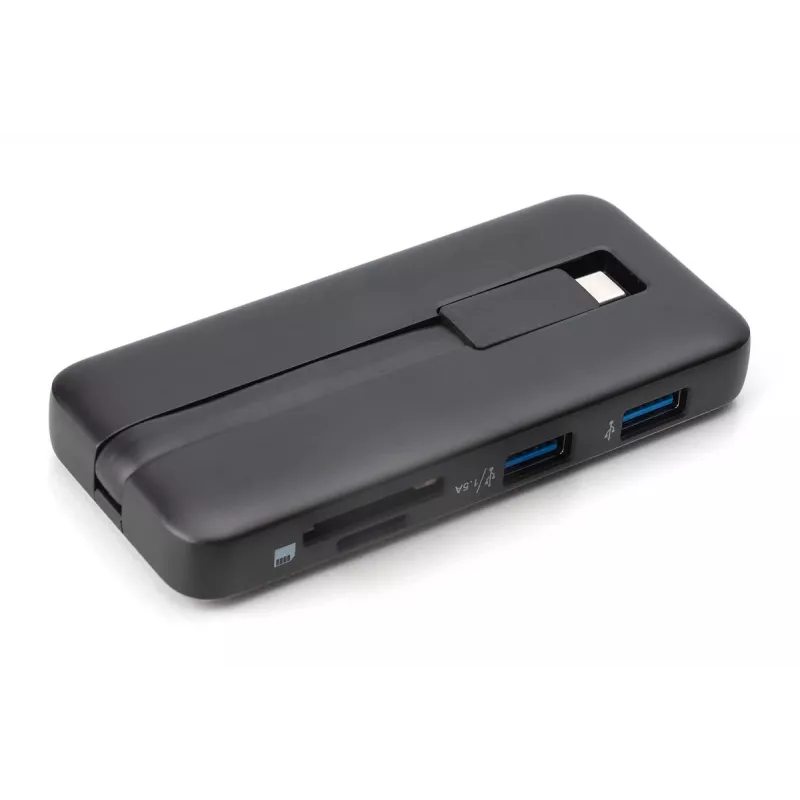 DIGITUS USB-C-matkatelakointiasema, 7-porttinen - HDMI / 2x USB-A 3.2 Gen 1 / GbE / SD / MicroSD - 100W USB-C Power Delivery