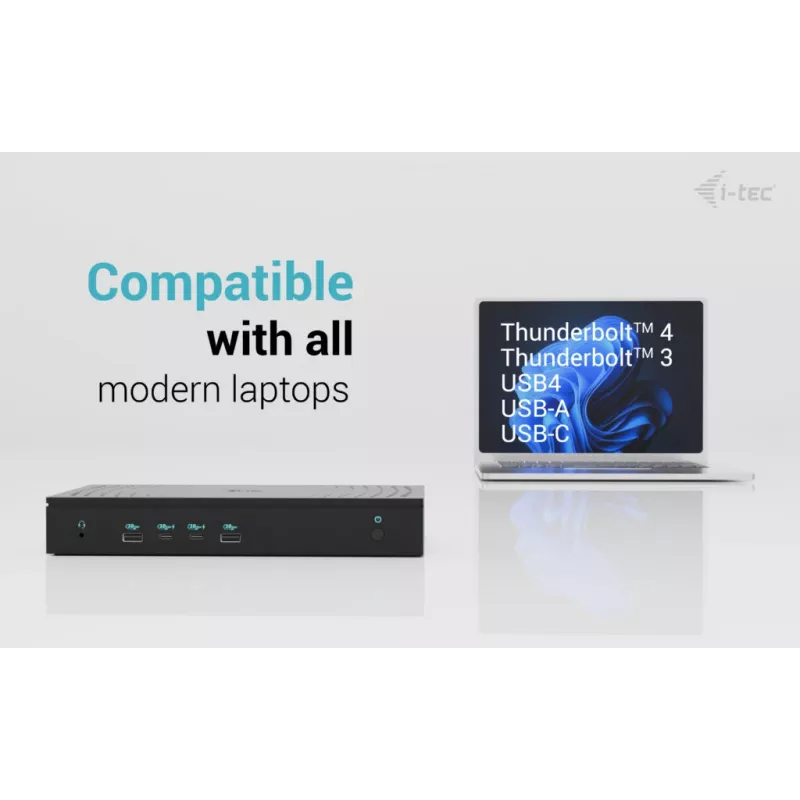 i-tec universaali 5x 4K/60Hz -näyttötelakointiasema + Power Delivery 100W