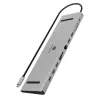 ICY BOX 11-in-1 USB Type-C, johdollinen, USB 3.2 Gen 1 (3.1 Gen 1) Type-C, 100 W, 3,5 mm, 10,100,1000 Mbit/s, antrasiitti, musta