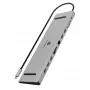 ICY BOX 11-in-1 USB Type-C, johdollinen, USB 3.2 Gen 1 (3.1 Gen 1) Type-C, 100 W, 3,5 mm, 10,100,1000 Mbit/s, antrasiitti, musta