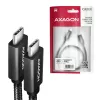 Axagon BUCM32-CM05AB SPEED+ USB-C <> USB 20Gbps/100W kaapeli 0,5 m