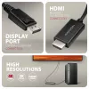 Axagon RVD-HI20C2 DisplayPort -> HDMI 2.0b -kaapeli 1,8 m, 4K/60Hz